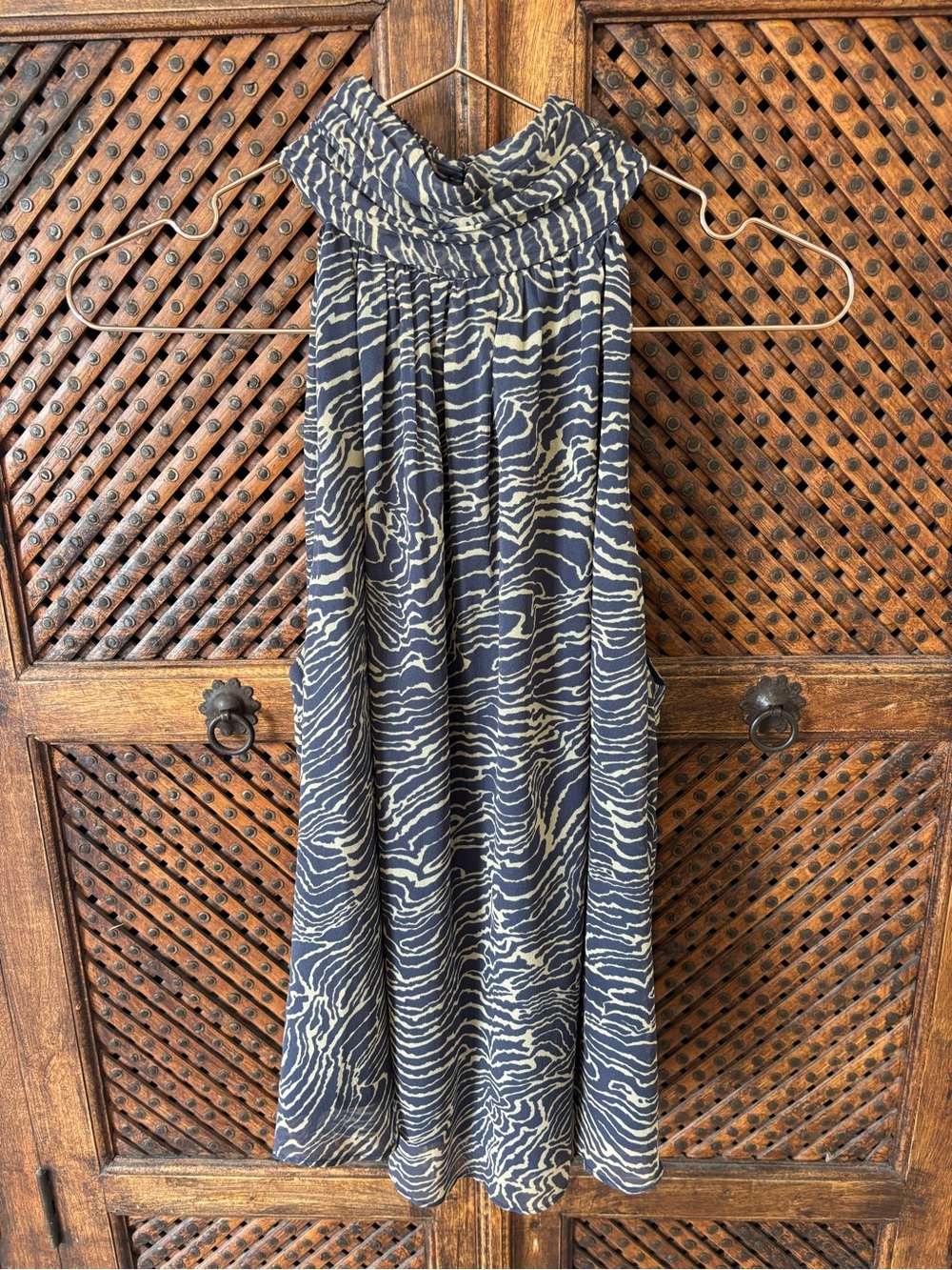 JOIE Navy & Cream Print Camisole